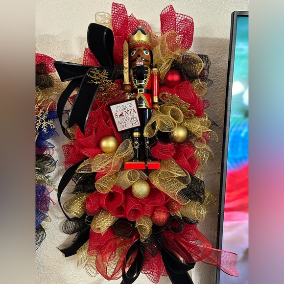 Black and Gold Nutcracker wreath